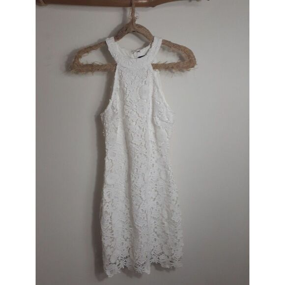 Lulu's Dress White‎ Lace Love Poem Mini Dress Size X-Small - Picture 9 of 9